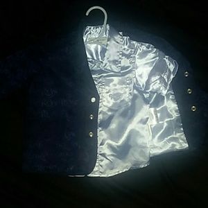 Blazer jacket with button down collar shirt